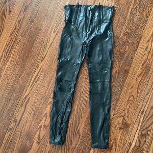 Spanx faux leather moto leggings